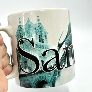 San Diego 2007 Americaware Coffee Tea Mug Cup 18oz 3D Lettering Orca Sailboats